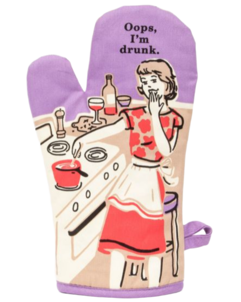 Oops I'm drunk oven mitt by Blue  sold by Le Monkey House