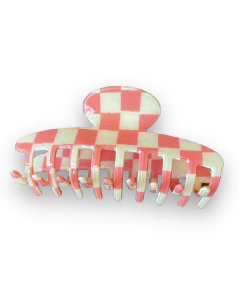 Checkered Plastic Hair Claws by Anarchy Street Sold by Le Monkey House