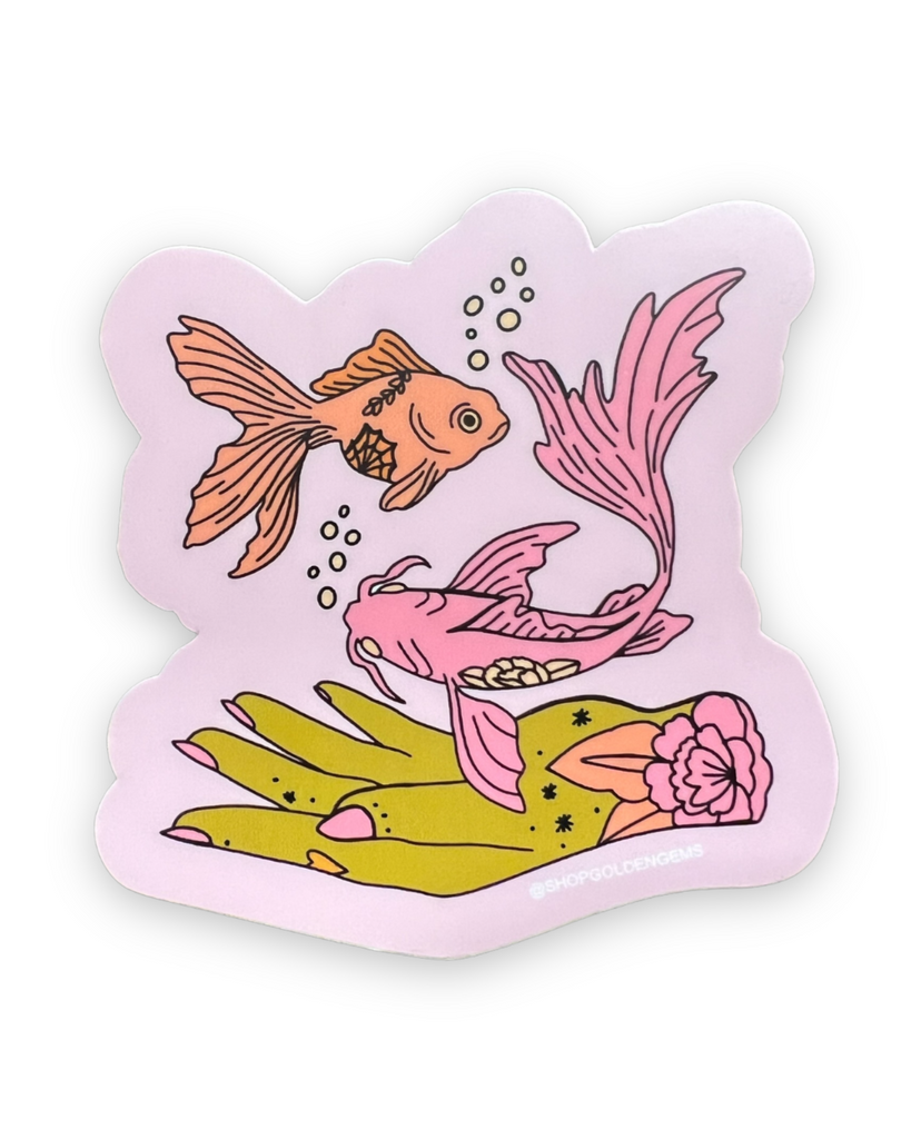 Dreamy Little Pisces - Zodiac Collection sign stickers by Golden Gems sold by Le Monkey House