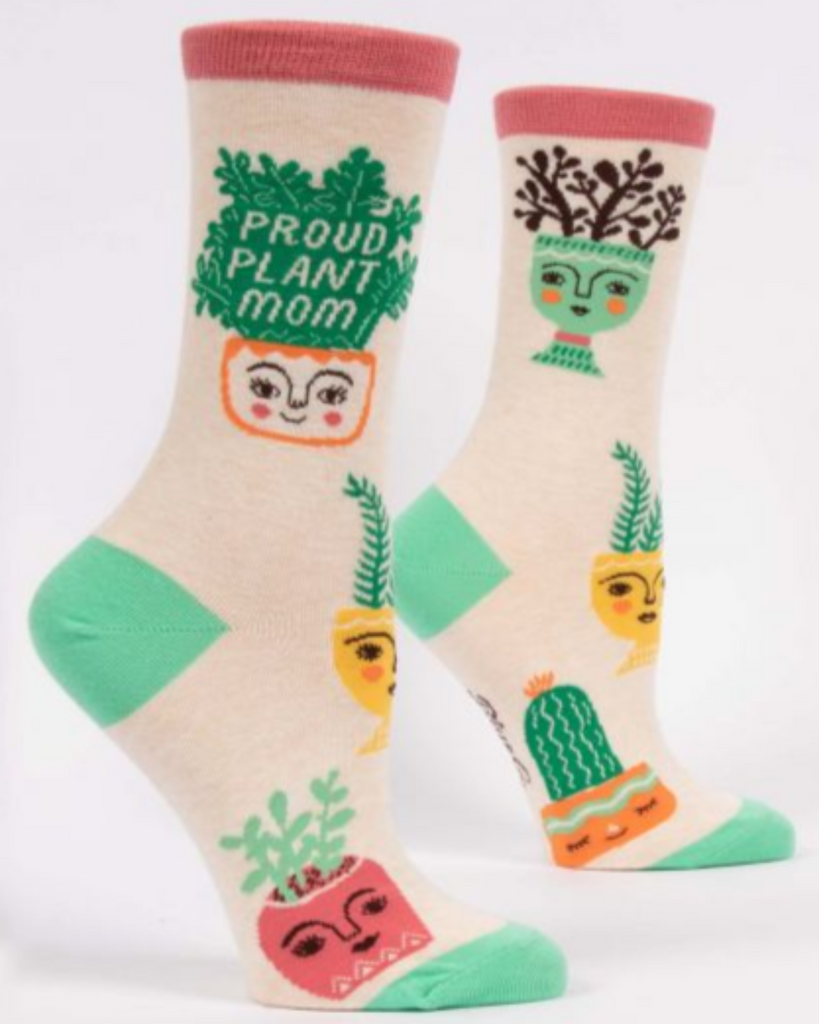 Proud plant mom women's socks by Blue Q, sold by Le Monkey House Culpeper, Virginia