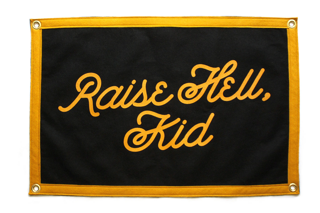 raise hell flag by Oxford Pennant