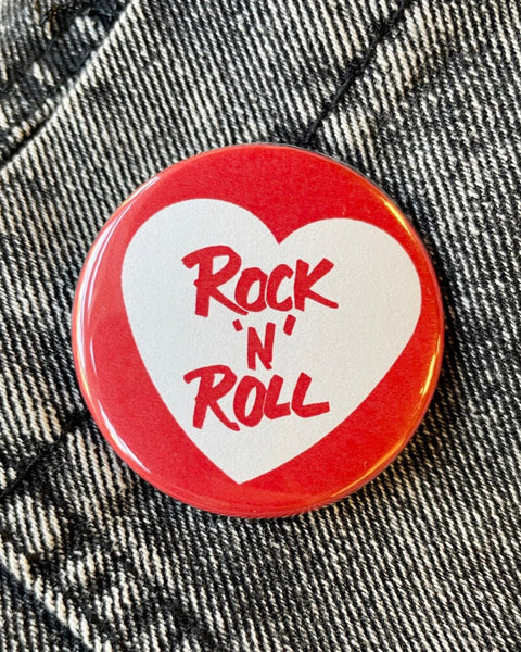 Rock N Roll Button by World Famous Original sold by Le Monkey House