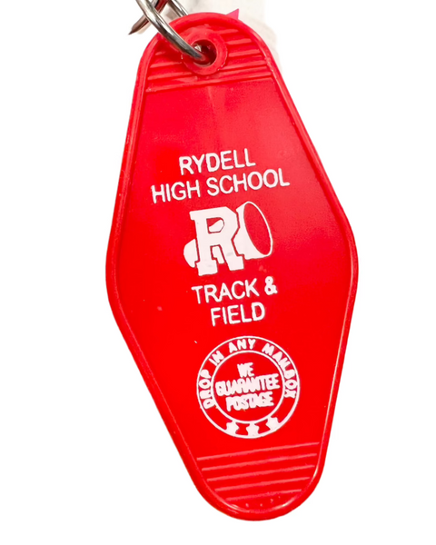 Vintage, retro hotel motel keychain, Rydell High, Grease Track & Field, Sold by Le Monkey House