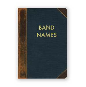 Vintage style pocket sized Band Names Notebook Journal by The Mincing Mockingbird Sold by Le Monkey House