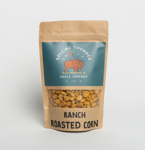 Ranch Flavored Roasted Corn Snacks by Rolling Thunder Snack Company American Heritage Brands Sold at Le Monkey House