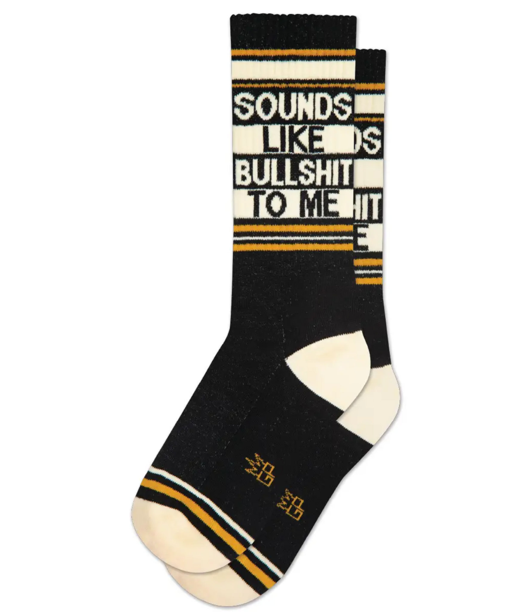 Sounds Like Bullshit To Me Unisex Gym Socks by Gumball Poodle Sold At Le Monkey House