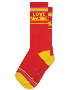 Love Machine Unisex Gym Socks by Gumball Poodle Sold At Le Monkey House