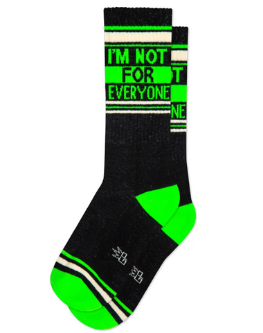 I'm Not For Everyone Unisex Gym Socks by Gumball Poodle Sold At Le Monkey House