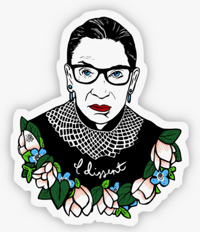 RBG Ruth Bader Ginsberg Sticker by Big Moods Sold by Le Monkey House