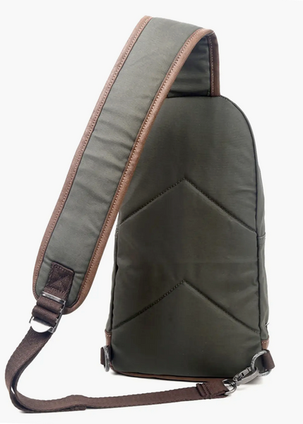 Urban Sling Backpack, Coated canvas and leather by TSD brand, Sold by Le Monkey House