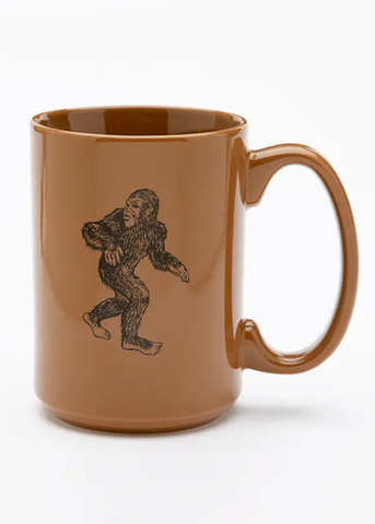 Sasquatch Bigfoot brown coffee mug by Counter Couture Sold by Le Monkey House