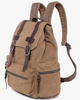 Silent trail canvas and leather backpack made by TSD brand, Sold at Le Monkey House - khaki angle shot