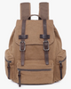 Silent trail canvas and leather backpack made by TSD brand, Sold at Le Monkey House - khaki