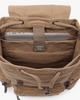 Silent trail canvas and leather backpack made by TSD brand, Sold at Le Monkey House - khaki interior