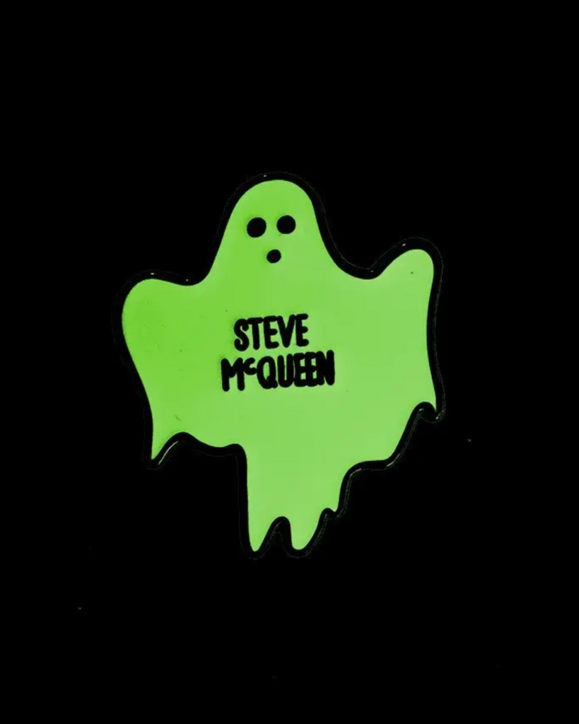 The Ghost Of Steve McQueen Glow in the dark Enamel Pin by World Famous Original sold by Le Monkey House