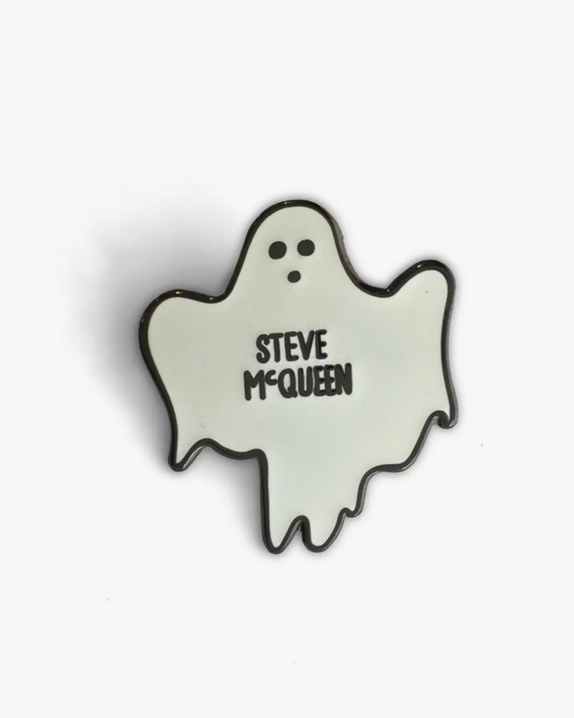 The Ghost Of Steve McQueen Glow in the dark Enamel Pin by World Famous Original sold by Le Monkey House