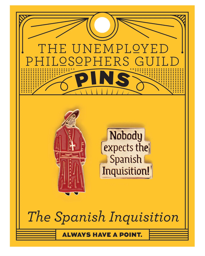 Spanish Inquisition - Monty Python - enamel pin set by Unemployed Philosophers Guild sold by Le Monkey House
