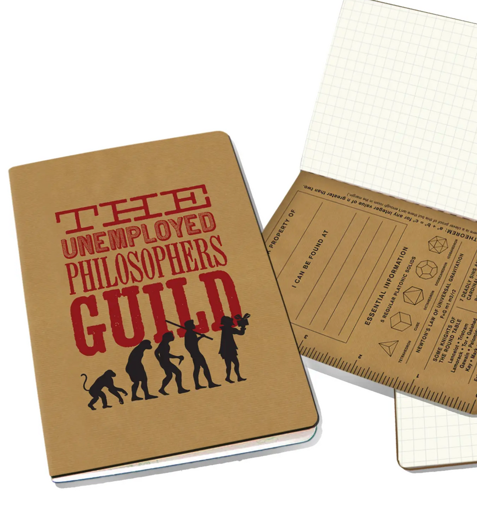 Unemployed Philosophers Guild pocket notebook sold by Le Monkey House