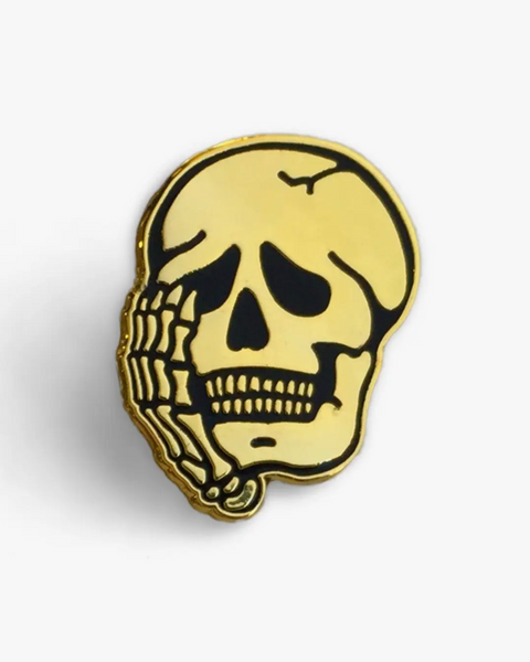 Worrier skull pin, by World Famous Original sold by Le Monkey House