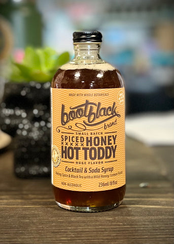 Spiced honey hot todday cocktail and soda syrup, Small Batch, Made in the United States by Bootblack Brand - Sold by Le Monkey House