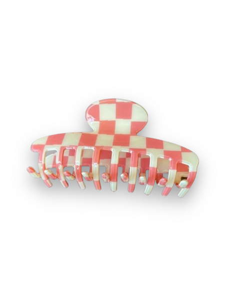 Checkered Plastic Hair Claws by Anarchy Street Sold by Le Monkey House
