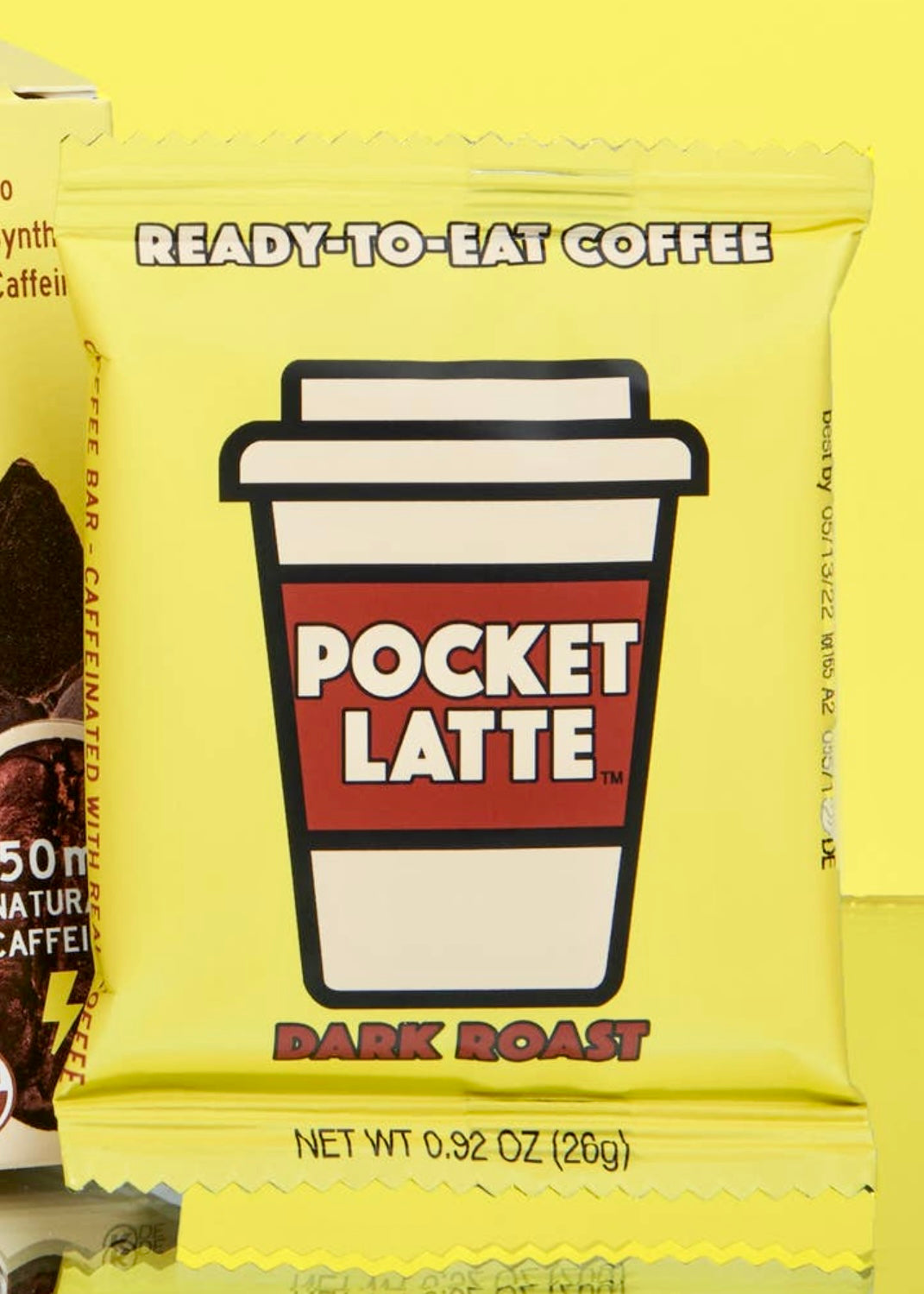 Dark Roast ready to eat coffee chocolate bar by Pocket Latte Sold at Le Monkey House