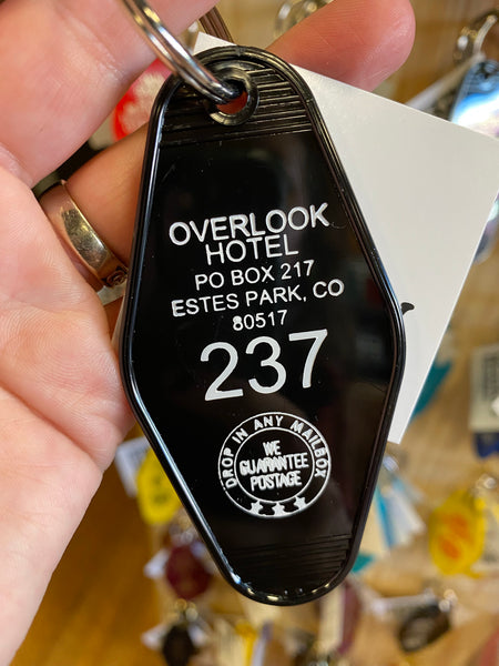 Vintage retro style plastic hotel/motel keychain/keyring/key fob, The Shining, Overlook Hotel, Sold by Le Monkey House