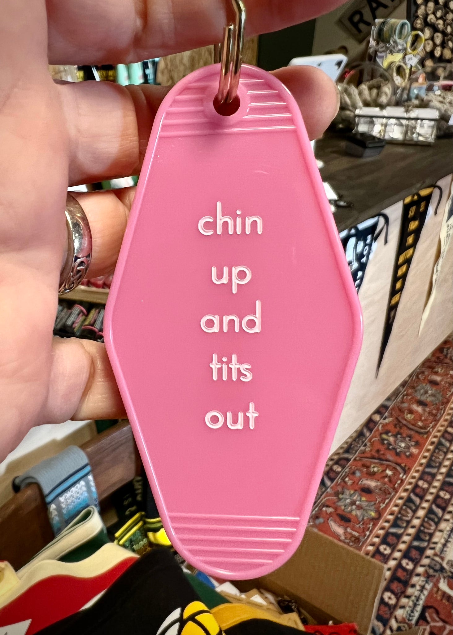 Tits Out Keychain