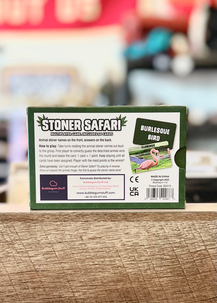 Stoner Safari WildLife Flash Card Guessing Game, Hotbox of 56 cards, by BubbleGum Stuff, Sold by Le Monkey House