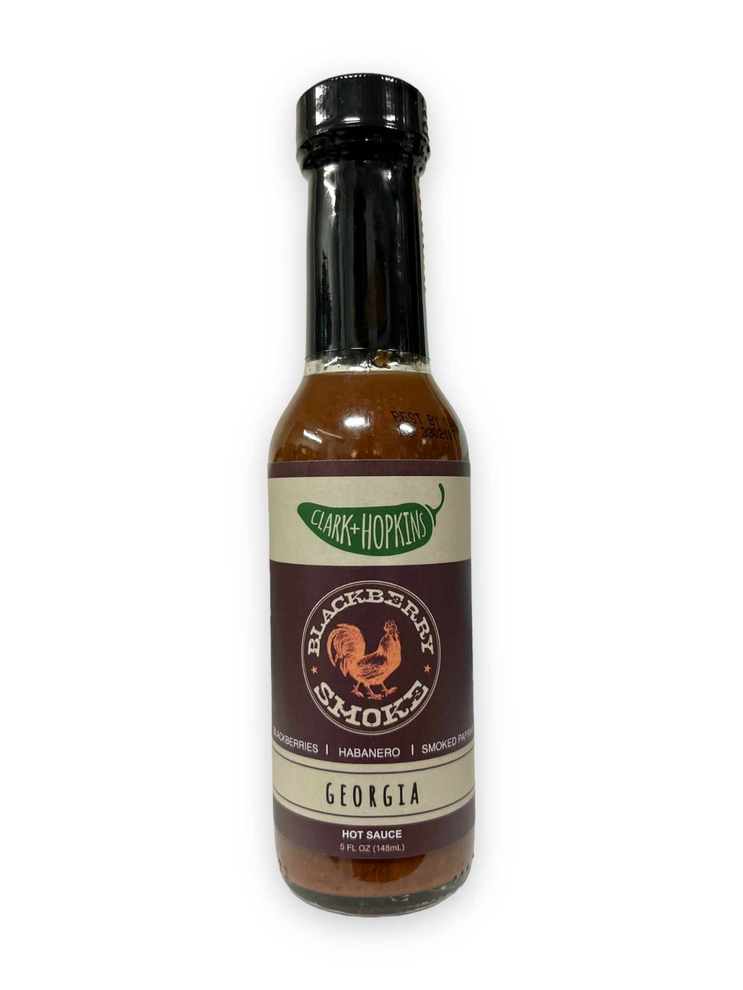 Blackberry Smoke Habanero smoked Paprika Blackberries Hot Sauce, Georgia by Clark and Hopkins, Sold by Le Monkey House