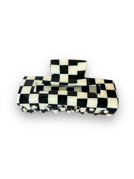 Checkered Plastic Hair Claws by Anarchy Street Sold by Le Monkey House