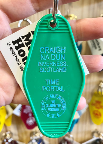 Vintage retro style motel keychain/keyring/key fob, Outlander, Craigh Na Dun, Scotland Sold by Le Monkey House