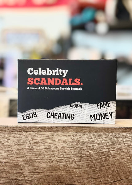 Celebrity Scandals Card Game - A Game of 56 Outrageous Showbiz Scandals Card Game by Bubblegum Stuff, Sold by Le Monkey House