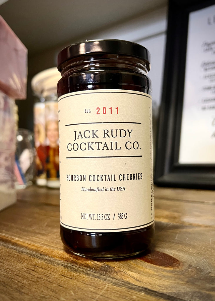 Jack Rudy Cocktail Company Co. Bourbon Cocktail Cherries, Handcrafted in the United States of America Old Fashioned Manhattan Whiskey - Sold by Le Monkey House