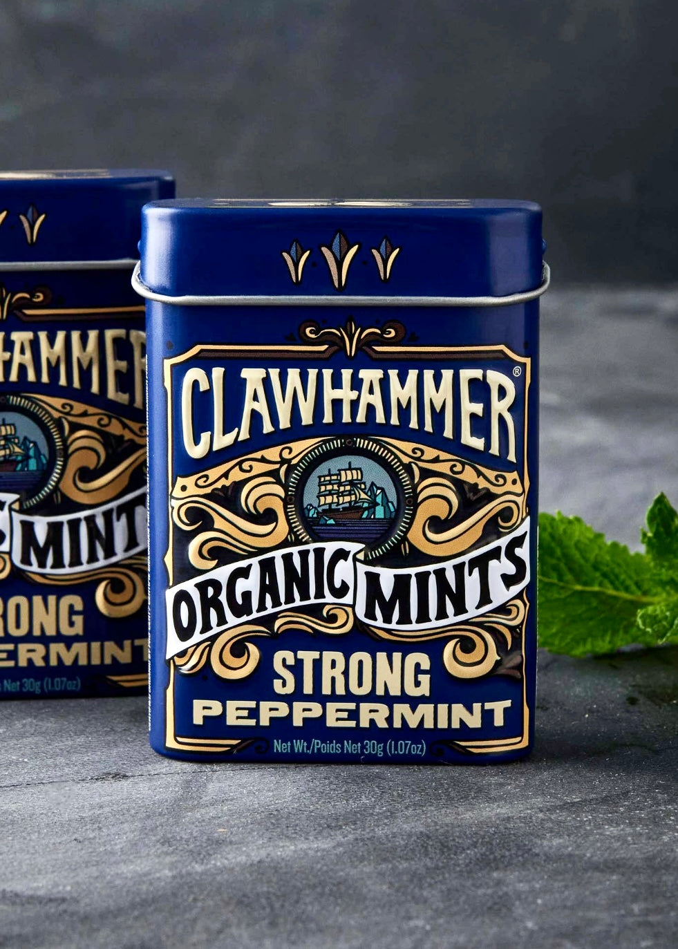 Clawhammer organic mints, Strong Peppermint, Made in Canada by Big Sky Brands Sold at Le Monkey House