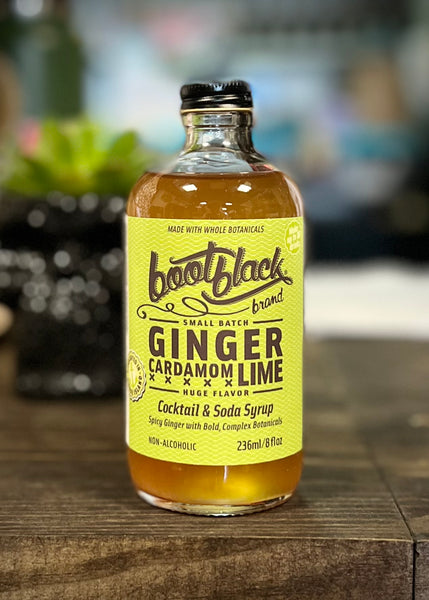 Ginger cardamom and lime cocktail and soda syrup by Bootblack Brand Small Batch - Sold by Le Monkey house